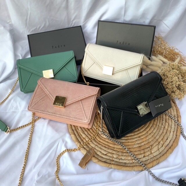 Pedro snake skin clutch with box original