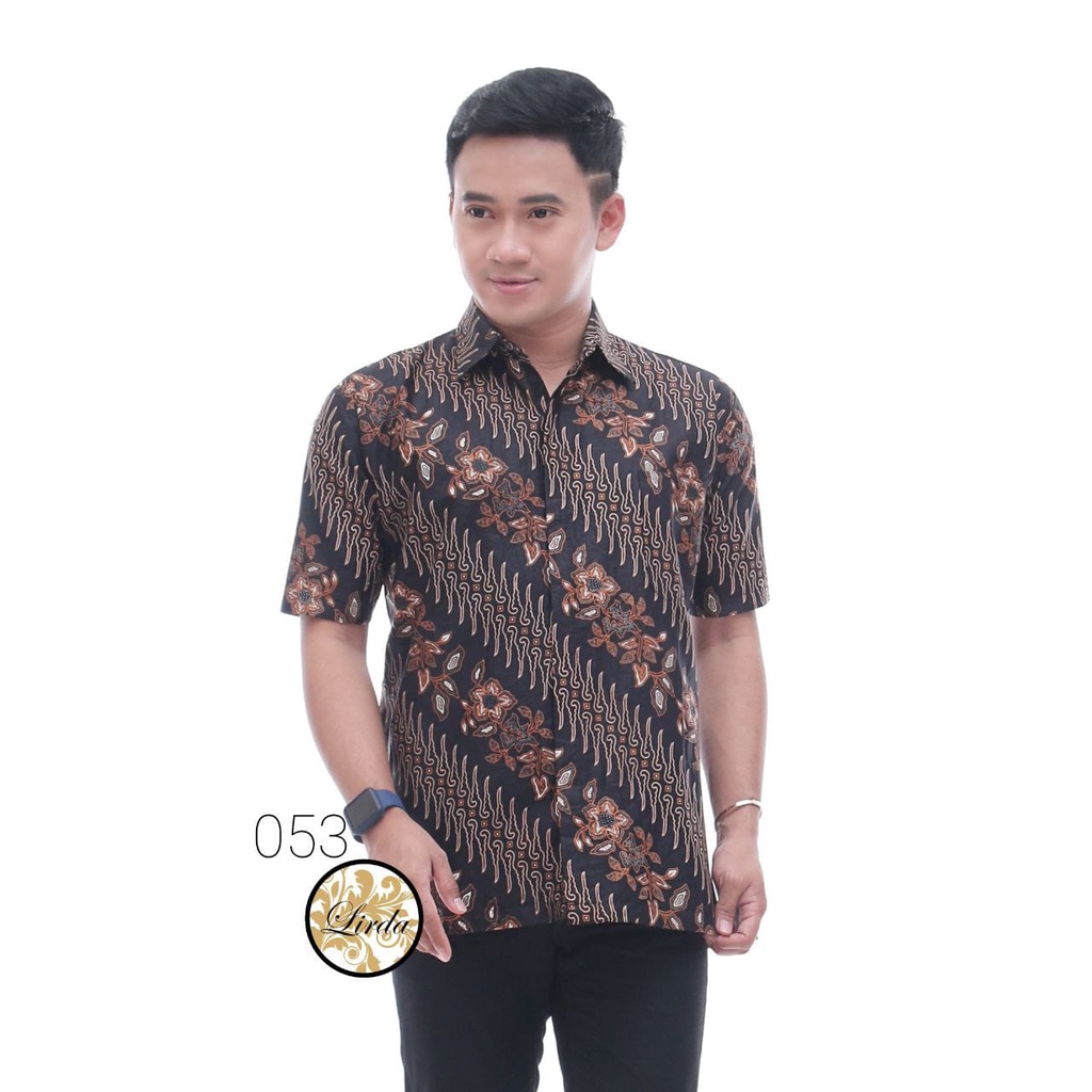 COD//Kemeja Batik Pria Lengan Pendek Baju Batik Pria Batik Pekalongan Kemeja Batik Modern Kemeja Kantor Pria Batik