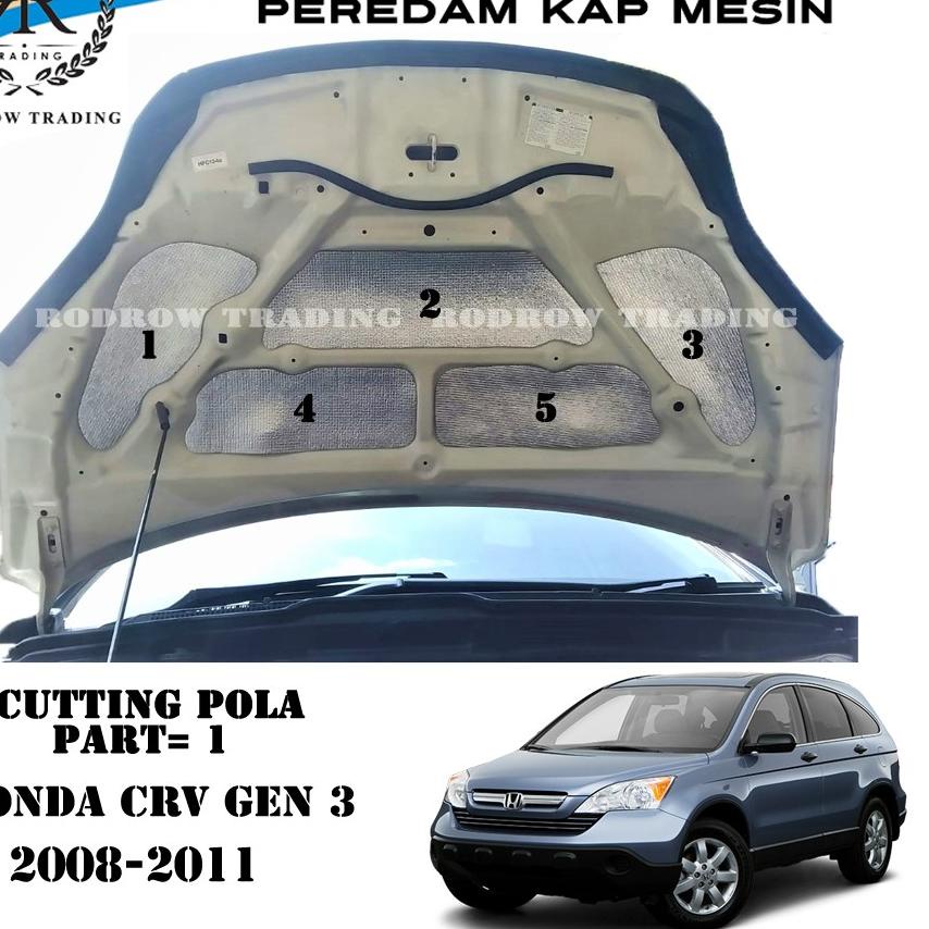 Menarik.. Peredam Panas Kap Mesin Honda CRV gen 3 2008-2011-Cutting Pola Peredam Kap Mesin Honda CRV
