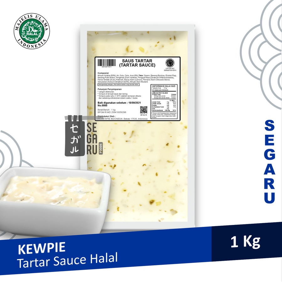 KEWPIE Tartar Sauce | Saus Tar Tar Untuk Cocolan Tempura Halal 1kg