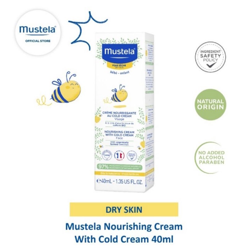 Mustela Nourishing Cream With Cold Cream 40 ml/Krim Muka Bayi