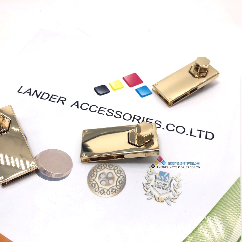 Lander Bag Lock - Turn Lock - Alloy Bag lock - Aksesories Tas - Leather - FX1453