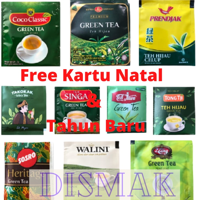 Hampers Teh Celup HIJAU (Green Tea) Assorted dengan Kotak Penyimpanan