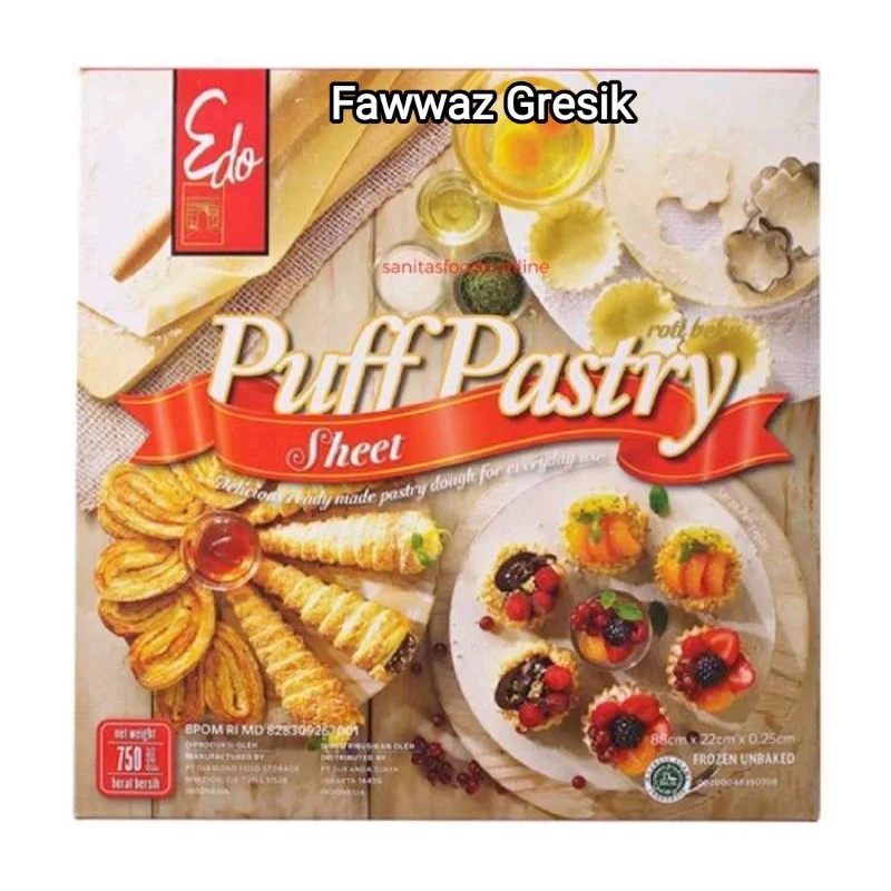 Puff Pastry Edo Sheet 750gr - Edo Puff Pastry Sheet 750gr