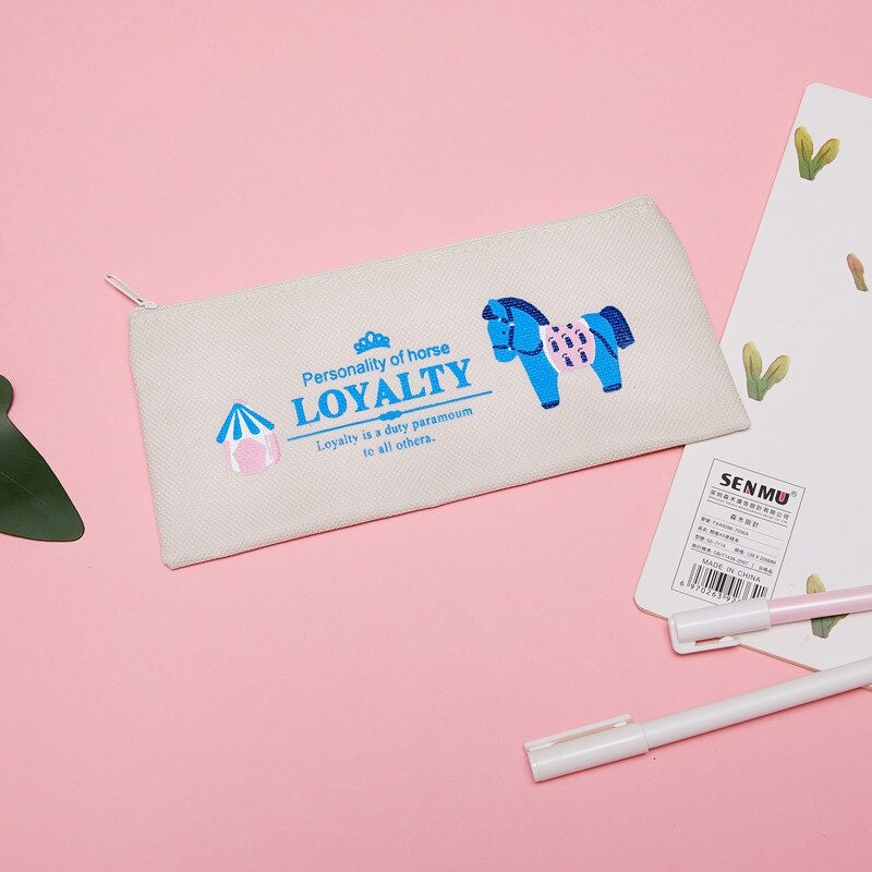MURMURE.ID | TEMPAT PENSIL CUTE  ROYAL HORSE TERBARU PENSIL CASE ZIPPER IMPORT PC033-Loyalty