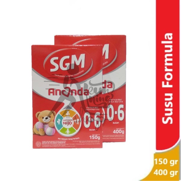 SGM Ananda Pro-gress Maxx 0-6 bulan 150 & 400 gram - susu formula pertumbuhan anak