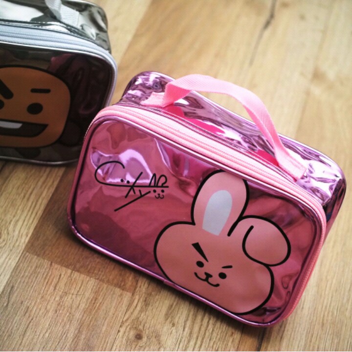 Dompet Kosmetik BT21 Hologram UKURAN JUMBO Tas BTS Kosmetik Make Up Tenteng