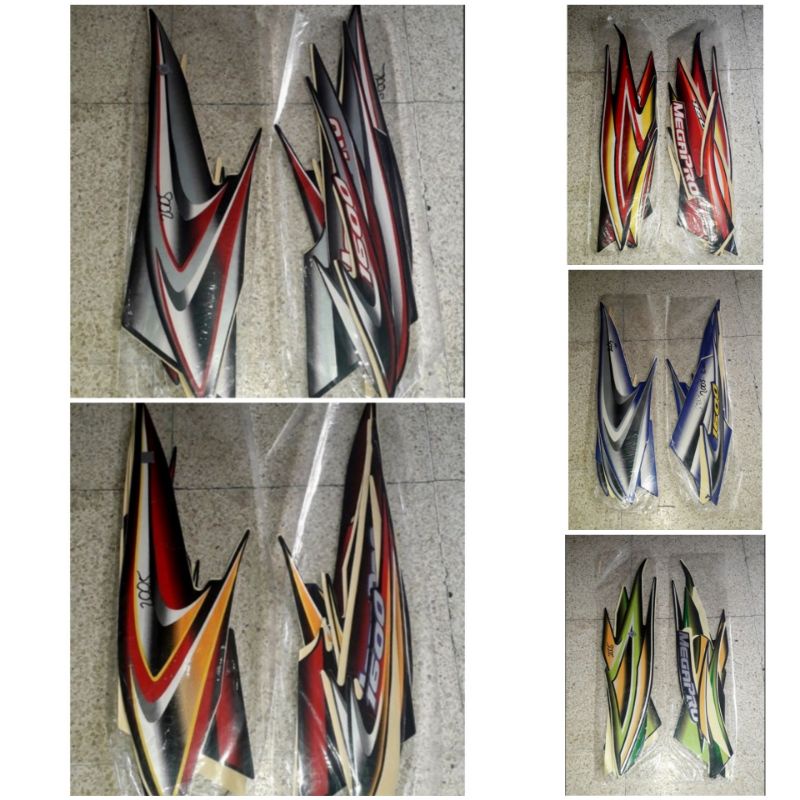 striping motor sticker honda megapro 2005