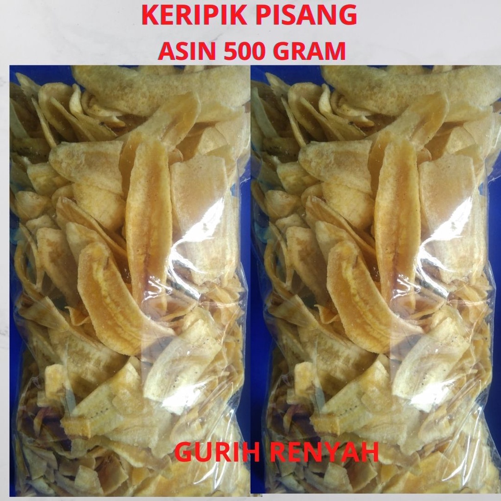 

KERIPIK PISANG ASIN GURIH KRIPIK PISANG ASIN RENYAH 500 GRAM