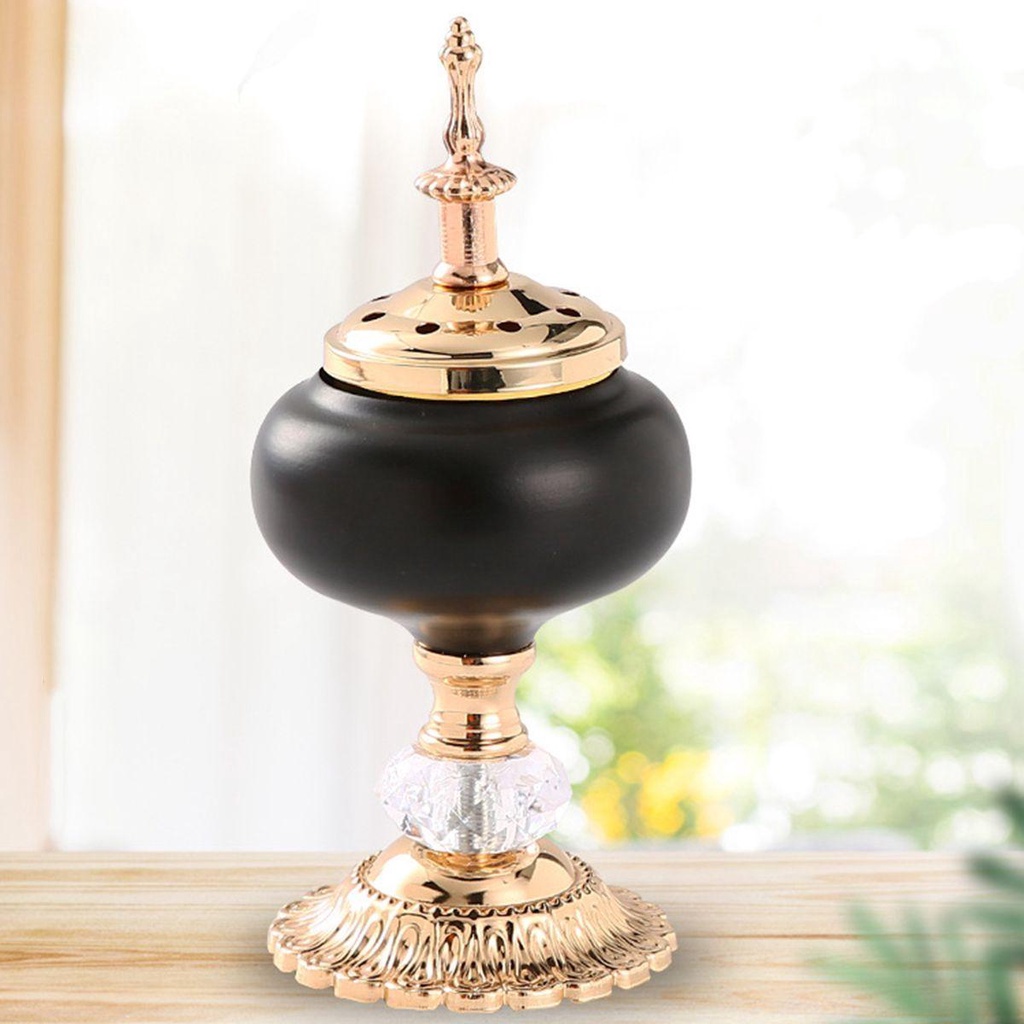 R-bunga Tempat Dupa Parfum Aromaterapi Desktop Besi Art Metal Retro Censer Rack