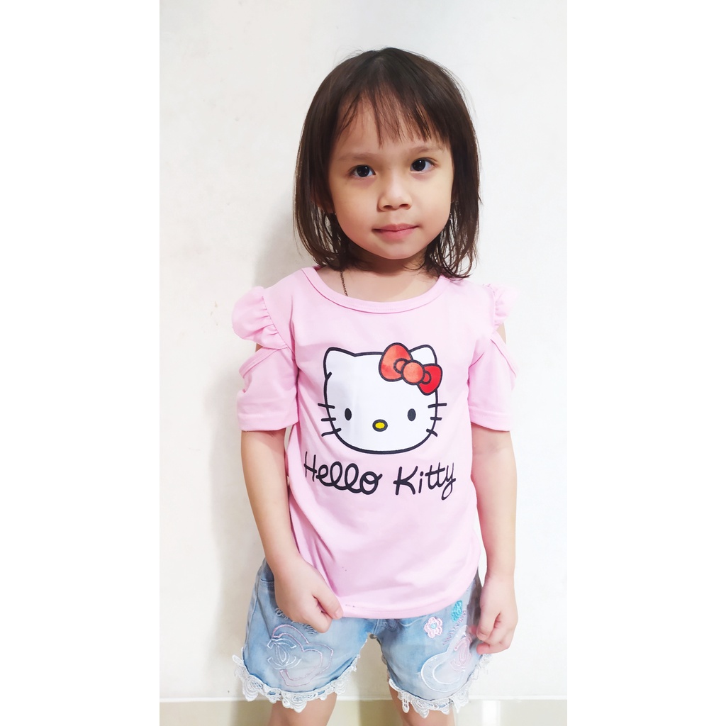 VISION ONLINE-KAOS BAJU P271 HK SABRINA KERUT ANAK PEREMPUAN 1 2 3 TAHUN MURAH KEKINIAN LUCU KOREA