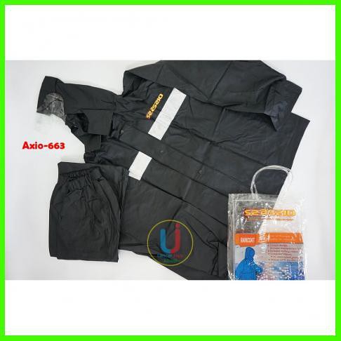 Jas Hujan Axio 663 Original Karet Rubber/Mantel Hujan Axio 663/Raincoat Rain Coat Axio 663/Setelan Jas Ujan Axio 663 Original Premium