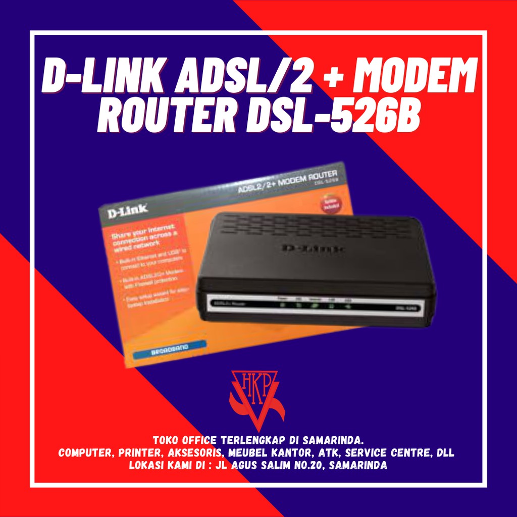 D-Link ADSL/2 + Modem Router DSL-526B