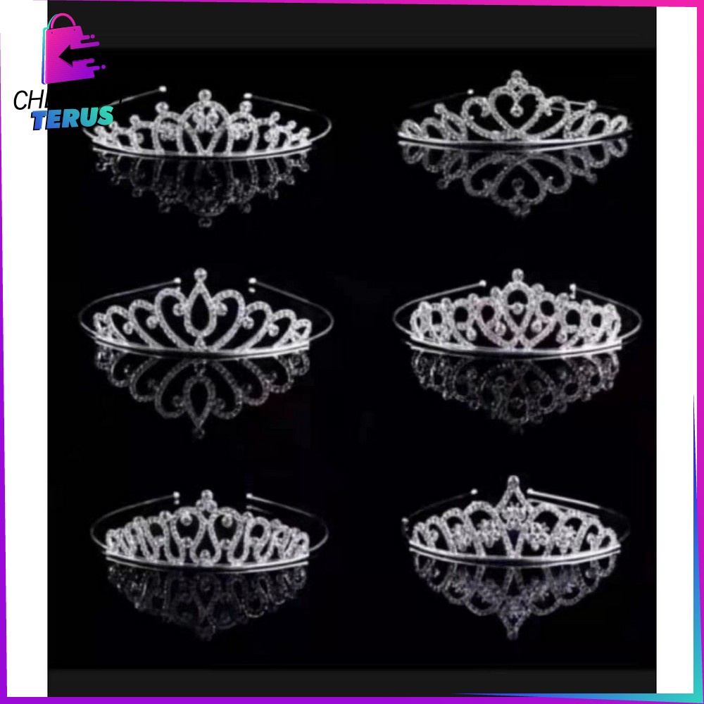 CT K81 Mahkota Wanita Korea Fashion Bando Princess Mahkota Anak Perempuan Bando Mahkota Anak Mahkota Ulang Tahun