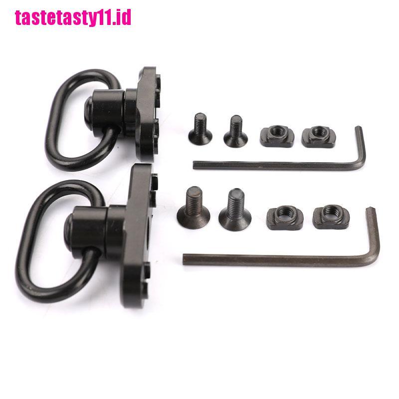 (TTID) Qd Sling Swivel Stud Mount Adapter Rail Quick Release Untuk Senapan