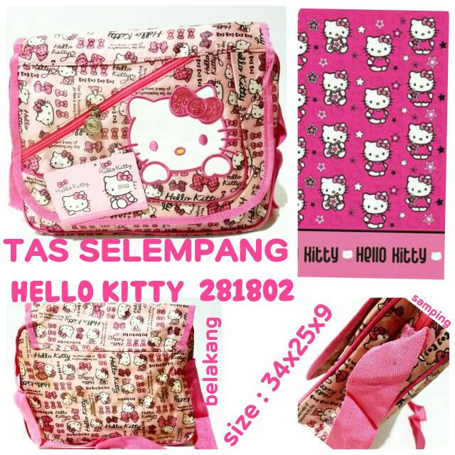 Tas slempang cewek berkarakter Hello kitty 281802 tas slempang terbaru dan termurah