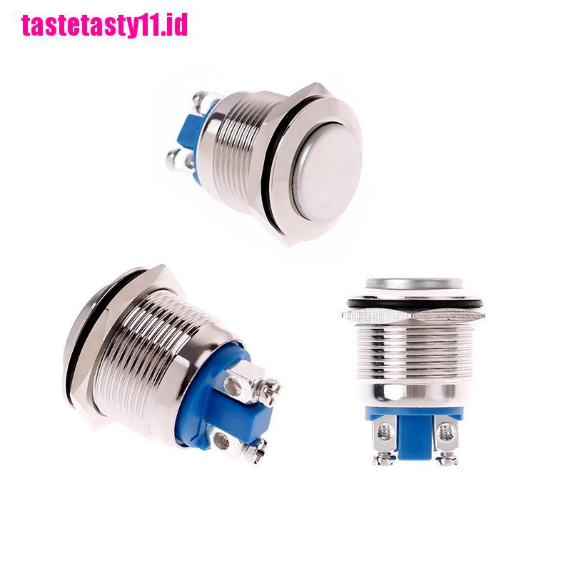 1 Pc Tombol Tekan momentary Bahan Logam Tahan Air Ukuran 19mm