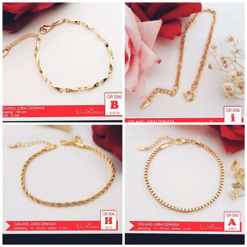 Gelang Lapis Emas Polos Gelang Wanita Perhiasan Imitasi