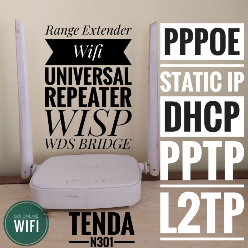 Router Wifi TENDA N301 Wireless N300 Easy Setup Router