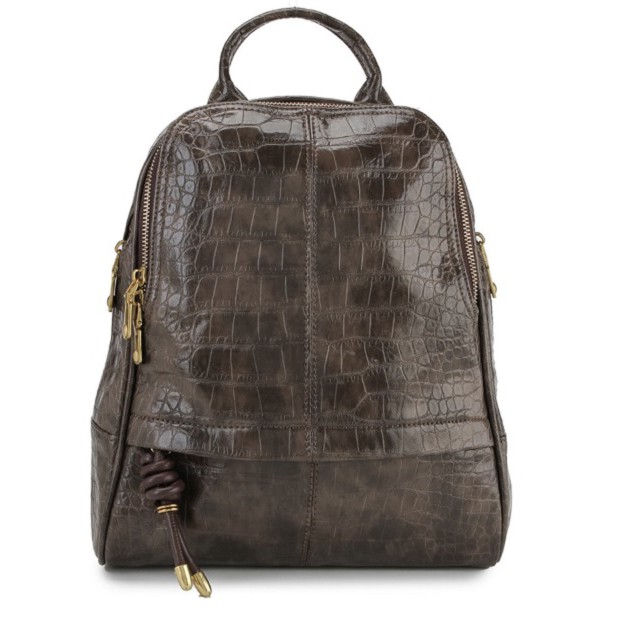 HUER Obery Croc Embossed Backpack(9516-003)Brown