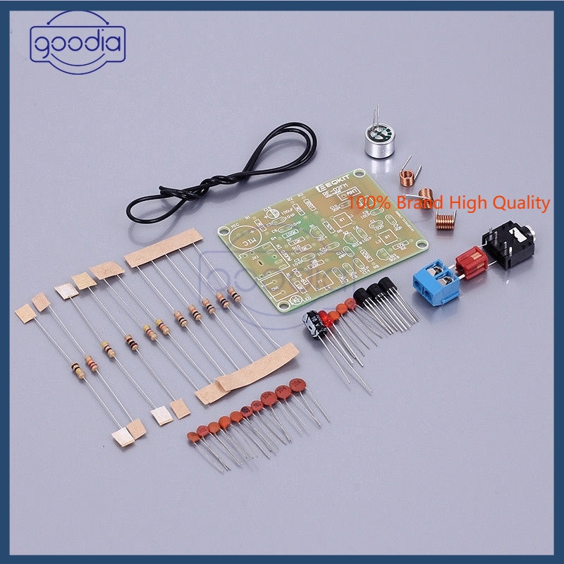 Fm Nirkabel Mikrofon Suite Fm Radio Transmitter Kits 1.5-9v 88-108mhz Modul