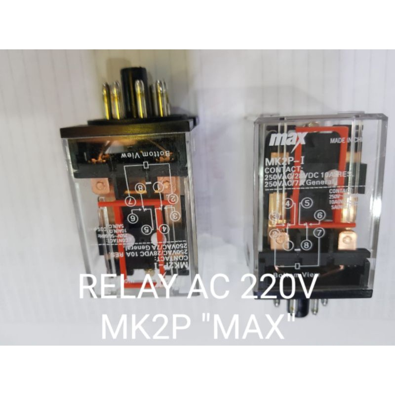 RELAY AC 220V 8 KAKI BULAT / 8 PIN