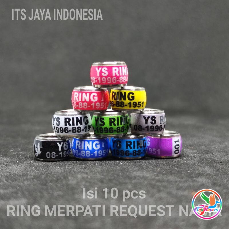 RING MERPATI CUSTOM NAMA BAJA DONAT PRINT