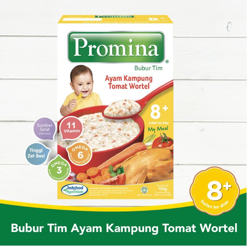 Promina Bubur Tim Ayam Kampung Tomat Wortel / bubur bayi (8+)