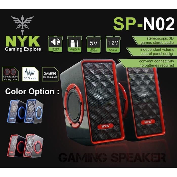 NYK SP-N02 SPEAKER Gaming RGB Super Bass