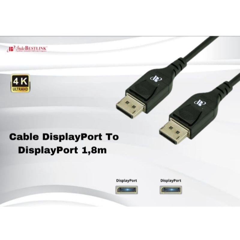 Kabel DisplayPort 1,8meter kabel dp to dp 1,8meter gold plated