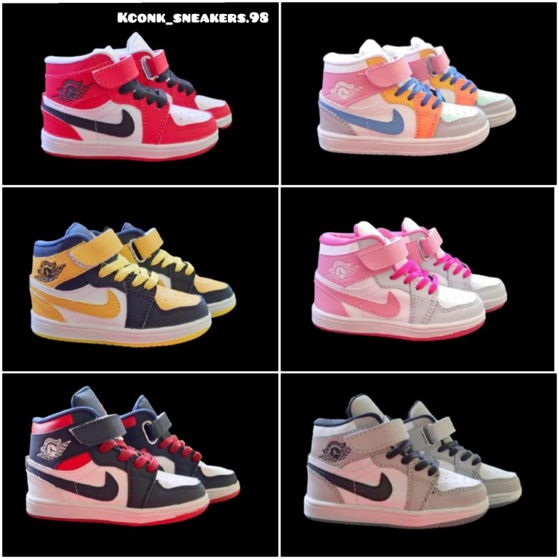 SEPATU ANAK NIKE AIR JORDAN 1 HIGH//SEPATU ANAK LAKI LAKI PEREMPUAN IMPORT QUALITY