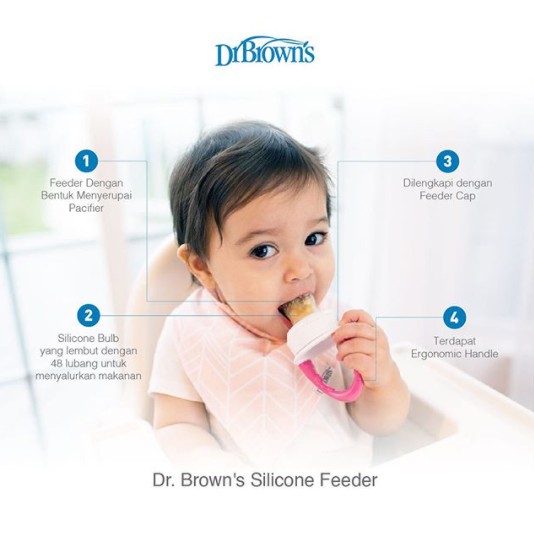 Dr.Brown's Fresh Firsts Silicone Feeder 1 Pack TF005- Tempat Makan Buah