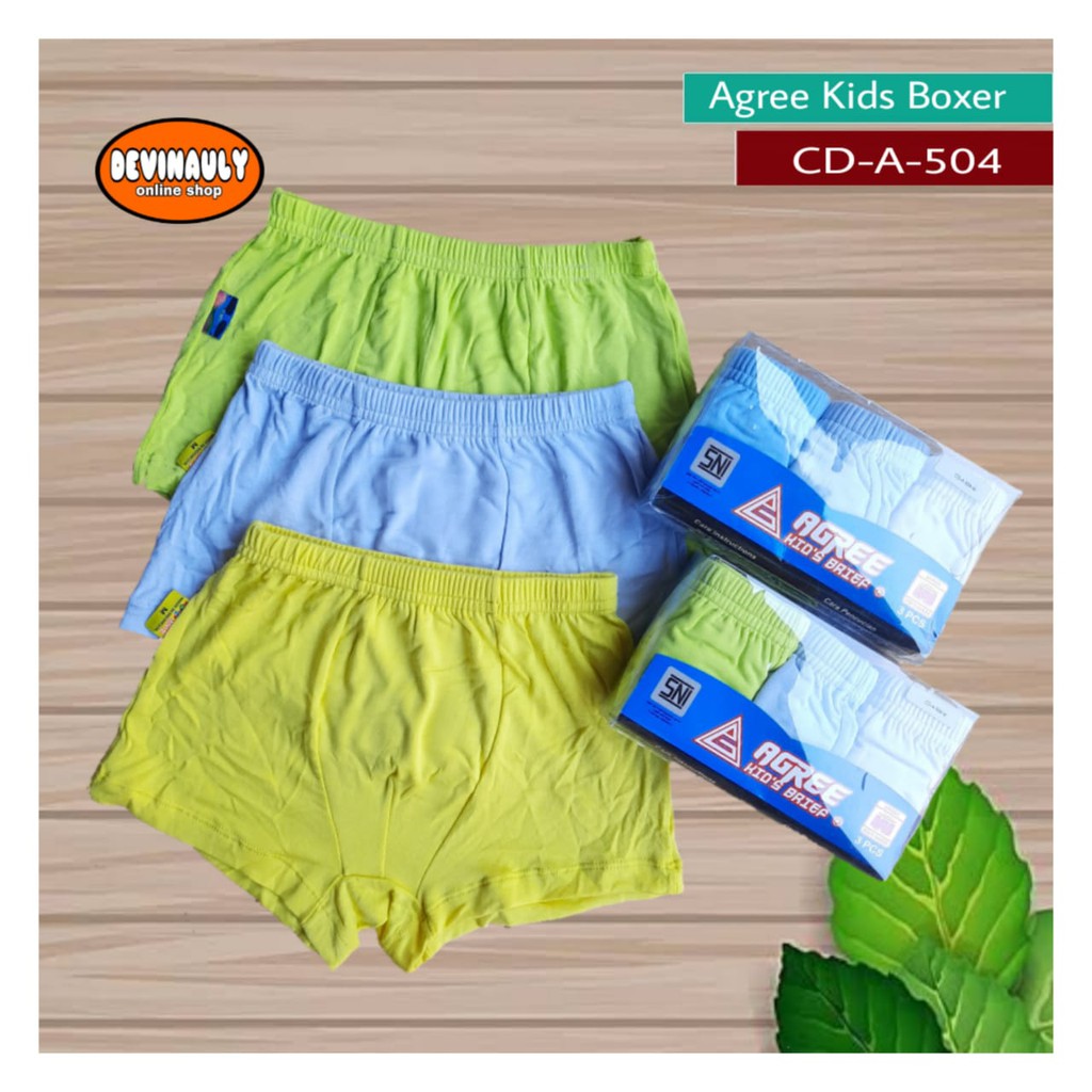 Boxer Anak Laki-laki AGREE Kid's Brief Boxer CD-A 504 - 3 pcs/Pack