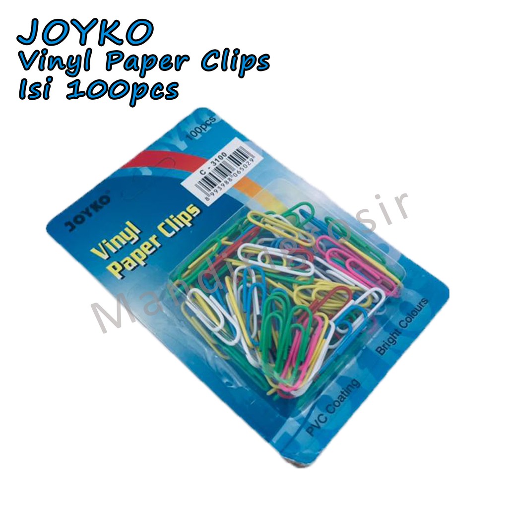 Vinyl Paper Clips *Joyko * isi 100pcs * C-3100