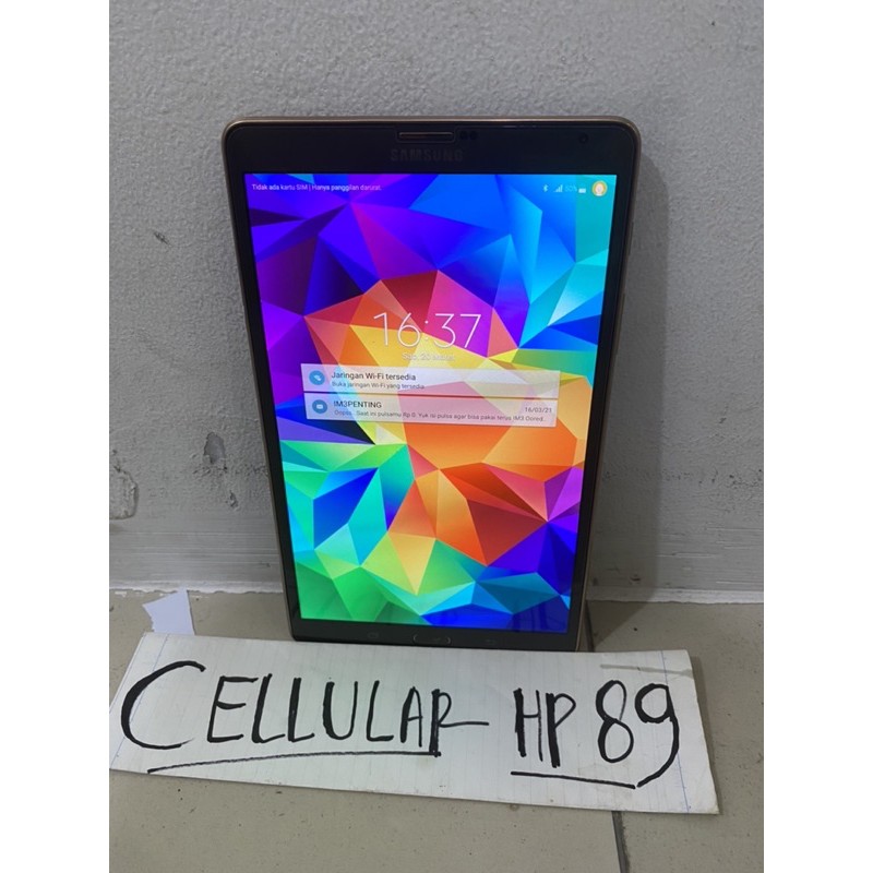 Samsung Galaxy TAB S Sm-T705 4G 8” Ram 3GB Rom 16GB Seken Mulus