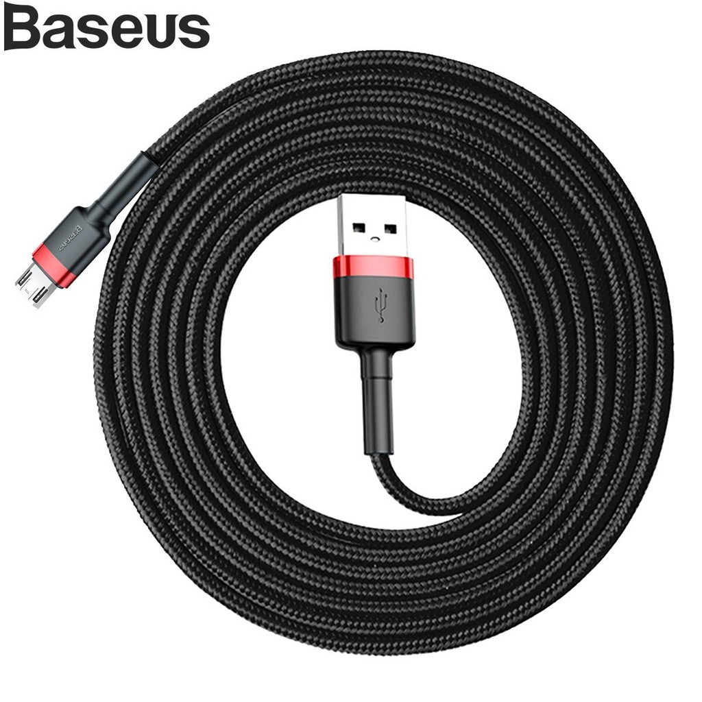 BASEUS KABEL MICRO 2 METER USB CABLE DATA CHARGER HP ANDROID 2M 2METER PANJANG XIAOMI SAMSUNG MEDAN