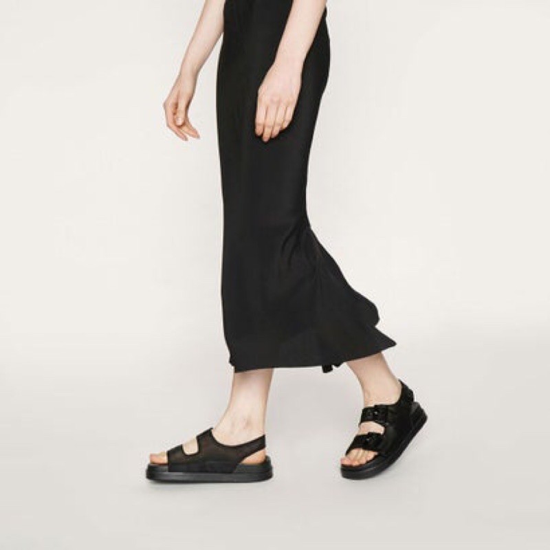 C Mesh Platform Sandals