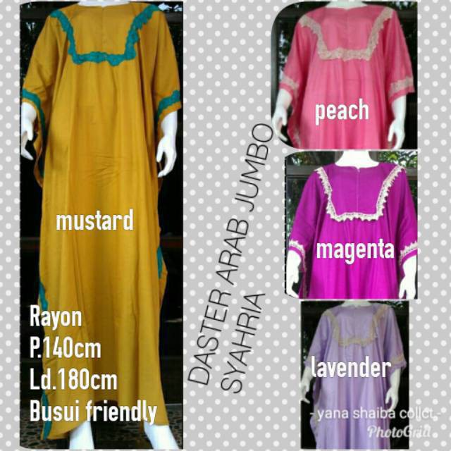 Daster arab jumbo syahria / daster busui / daster arab