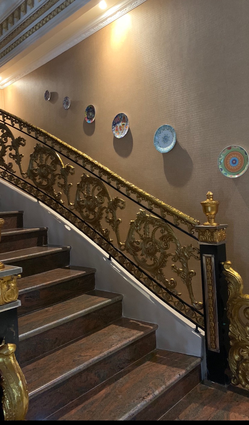 Piring Makan Keramik Hiasan Pajangan Dekorasi Dinding Walldecor Set Motif Maroko Modern Warna Biru