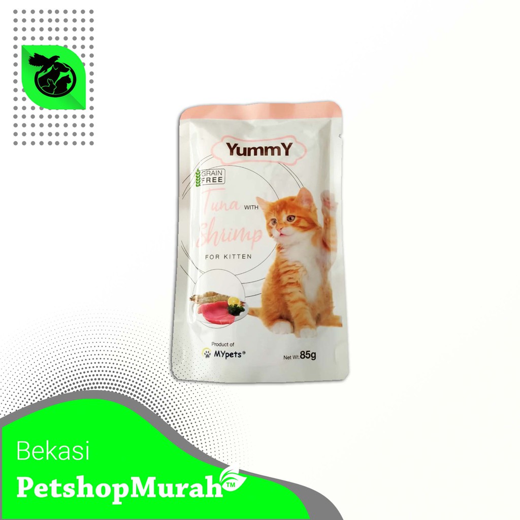 Makanan Kucing Yummy Pouch Basah 85 Gram Wet Cat Food All Var Sachet 85gr