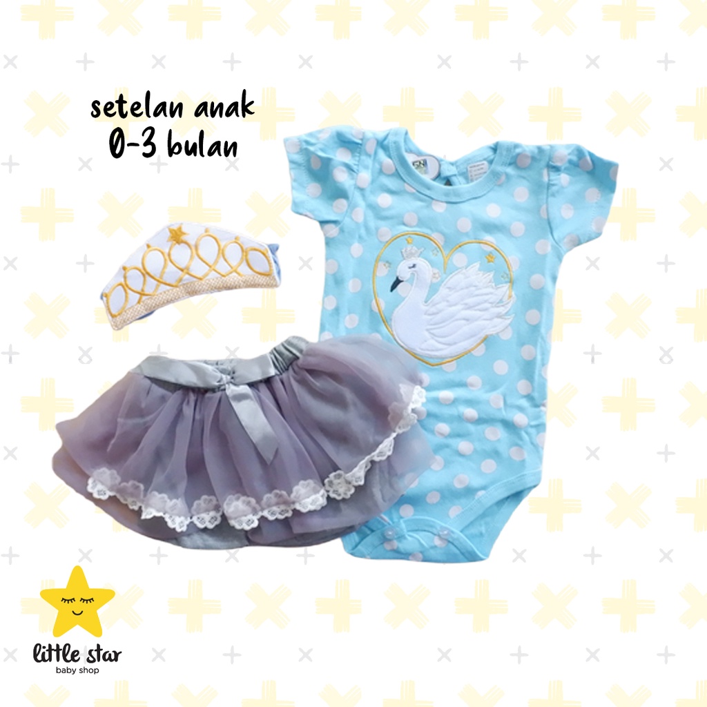 Atasan Jumper Rok Tutu | Set Setelan Baju Bayi Newborn Cewek