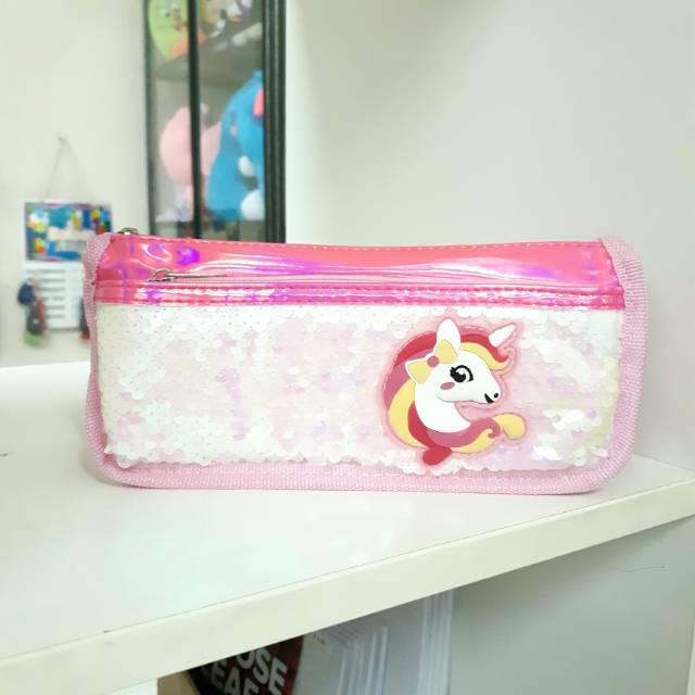 

TEMPAT PENSIL UNICORN pencil case glitter anak remaja