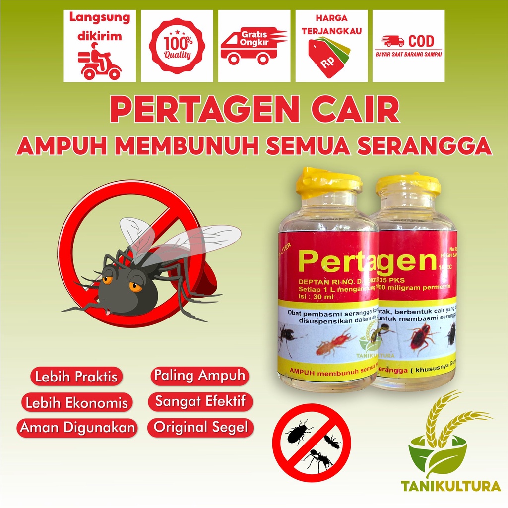 Pertagen Cair10 wp Pembasmi Serangga Segala Macam Rumah Tanaman Basmi Anti Semut Kecoa Nyamuk Kutu G