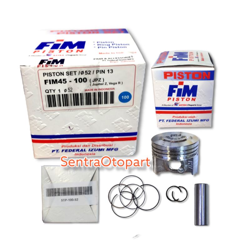 Piston seher kit jupiter z vega r new oversize 100 fim