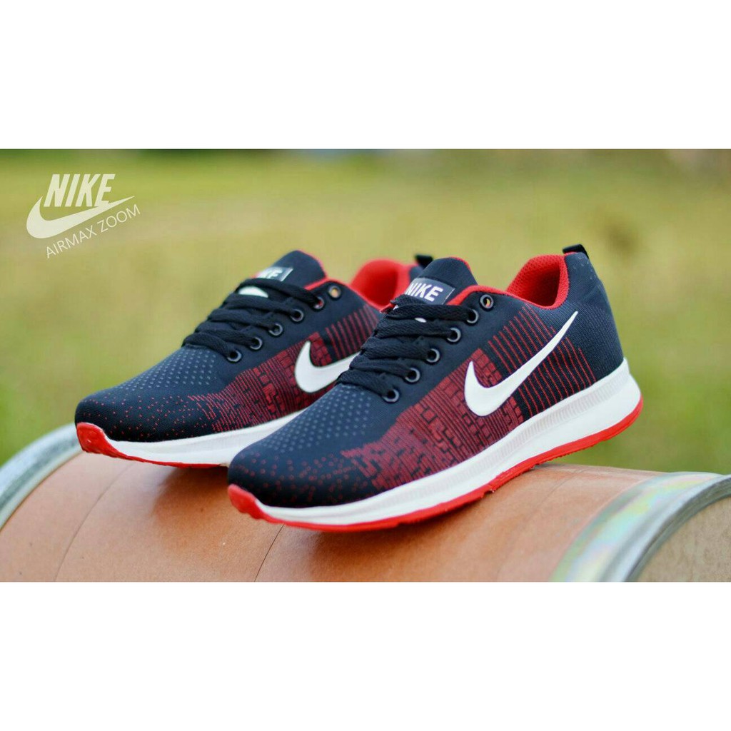 Sepatu Nike Badminton Hitam Putih Pria Wanita Airmax Store Running Futsal Sekolah Kuliah Lari Sport