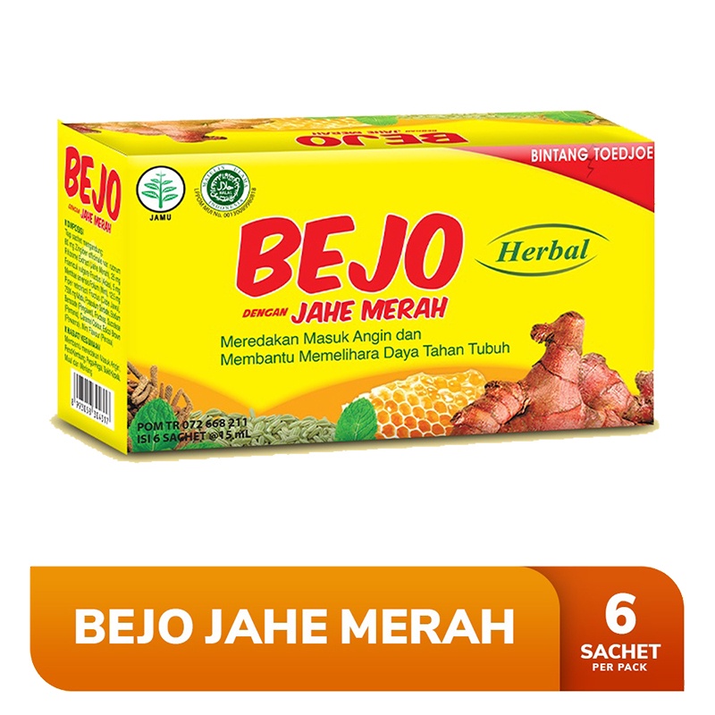 

BEJO Obat Herbal Masuk Angin Jahe Merah 6 x 15 ml ACCJKT