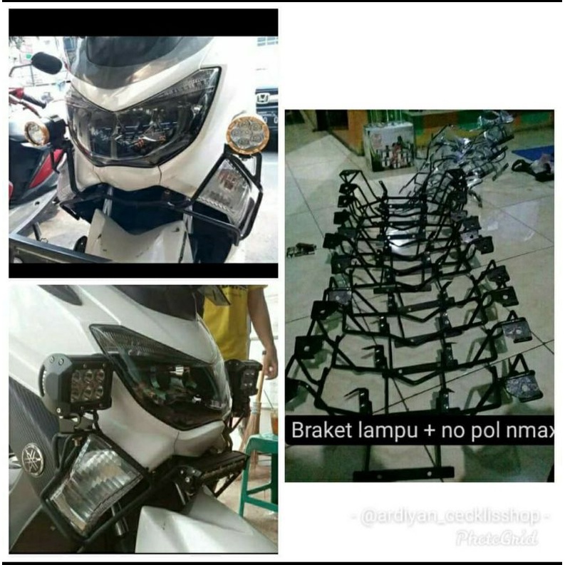 paket breket lampu nmax old dan crashbar nmax old
