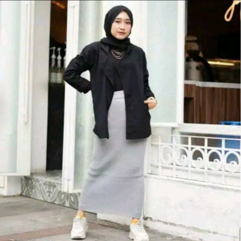 Rok Span Rajut Panjang / Rok Span Knitted