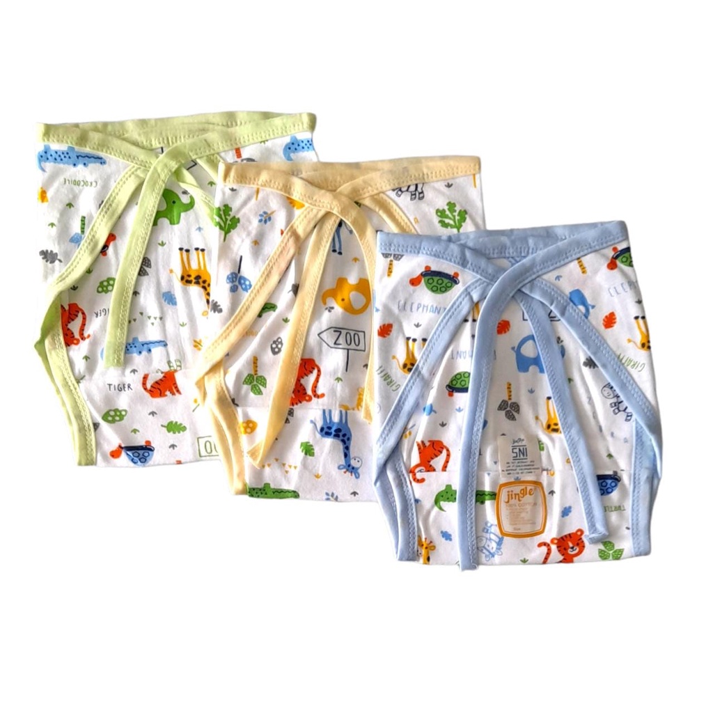 SALE !!!  Popok Bayi cotton Popok tali ikat JINGLE PRINT 6pcs