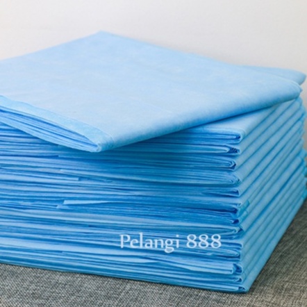 Disposable Bed Sheet Waterproof Dan Anti Minyak Alas Sprei Hotel Rumah Sakit Salon Klinik Blue